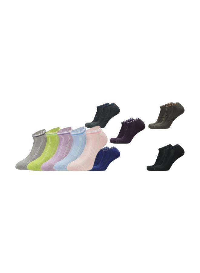 ANCHOR SOCKS Anchor Ankle Length Socks Bundle Cotton Rich Breathable Comfort for Men & Women Pack of 10 Pairs Multicoloured - Image 1