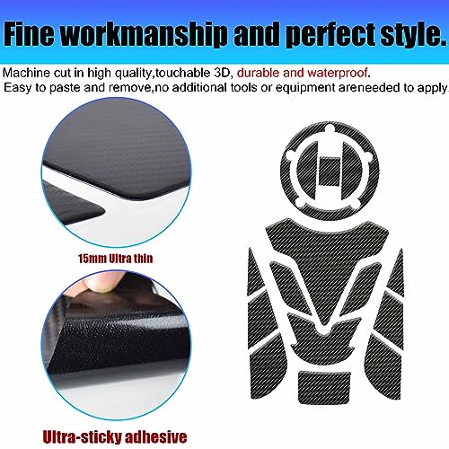 Midimttop Compatible with SU-ZU-KI GSX-R 600 GSX-R 750 1000 GSXR GSX-R1000 K3/K4/K5/K6/K7/K8/K9 Motorcycle Fuel Gas Tank Cap Cover Pad Protector Sticker 3D Decal 2004-2022 - Image 2