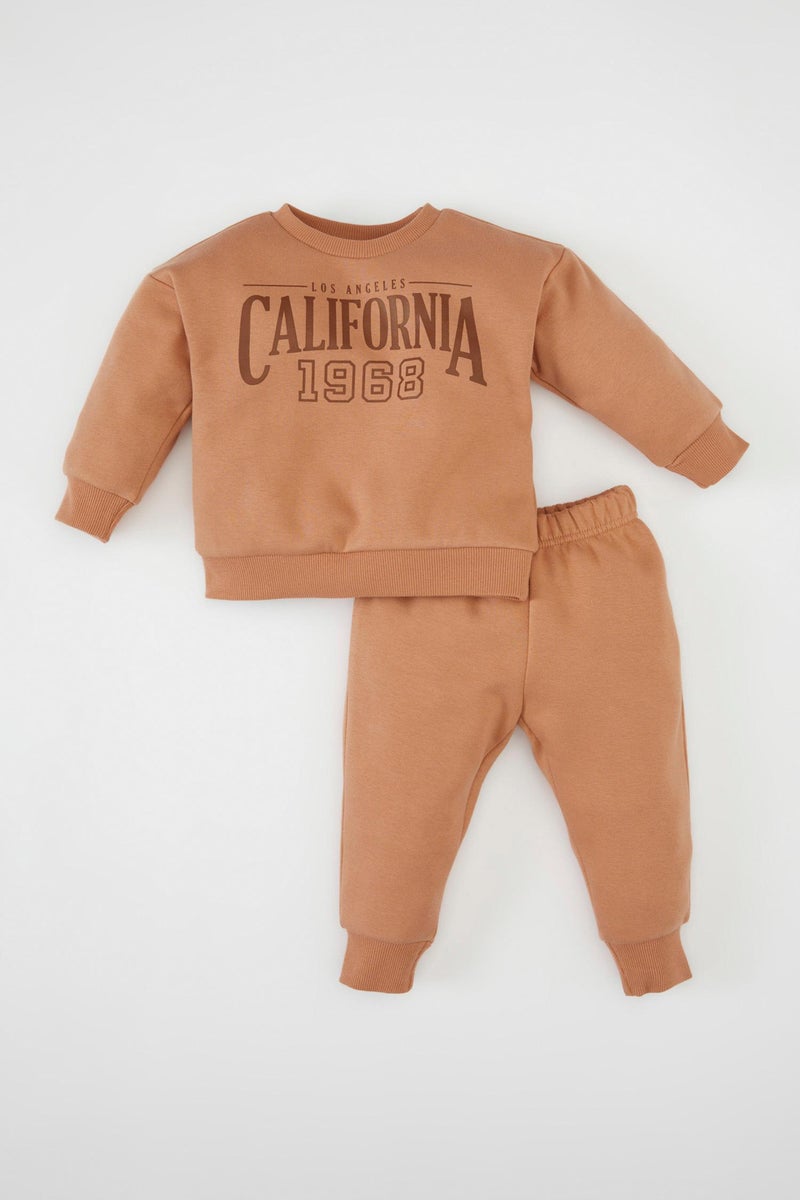 Baby Girl Printed Sweatshirt Sweatpants 2 Piece Set