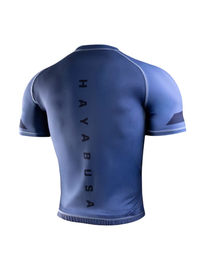 HAYABUSA MENS CORE SHORTSLEEVE RASHGUARD BLUE - Image 3