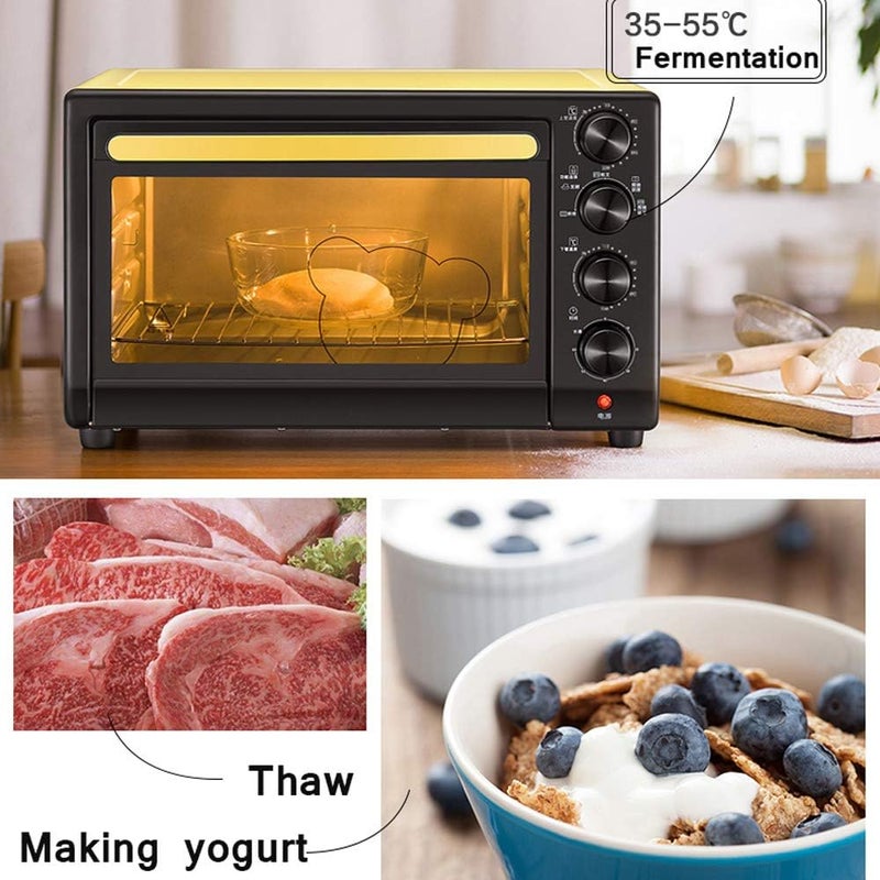 windforgecraft Toaster Oven, 1600W 220V 32L Household Mini Bread Baking Machine, Intelligent Timing Baking, Stainless Steel Accessories, Includes Baking Pan And Rack - Image 4