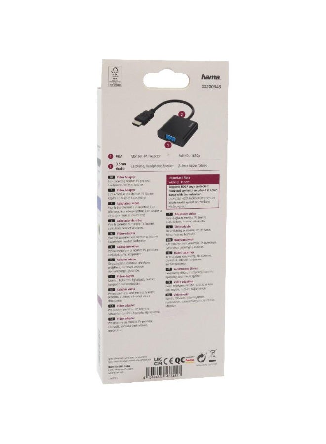 هاما محول AV من HDMI إلى VGA مع منفذ صوت 3.5 ملم - Image 3