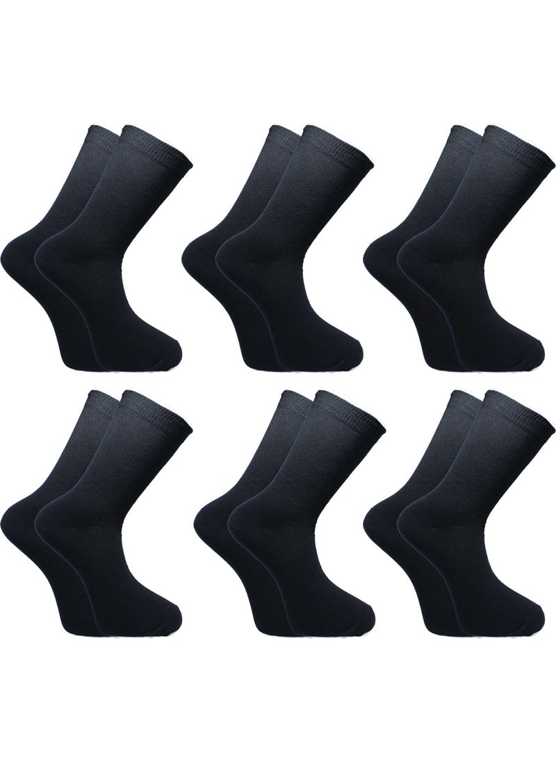 Seva Elastic Socks for Diabetics Black Seamless Socks for Healthy Feet 6 Pairs  - Image 1