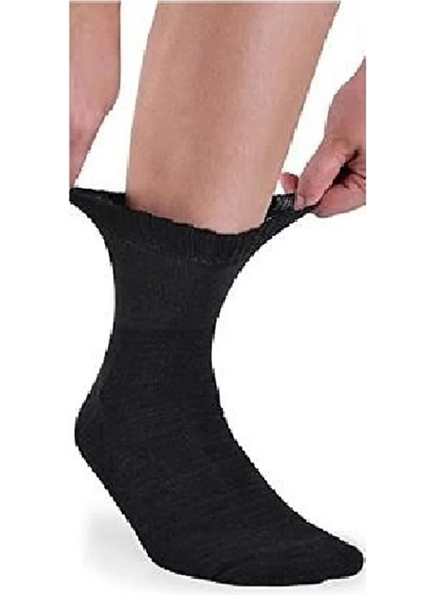 Seva Elastic Socks for Diabetics Black Seamless Socks for Healthy Feet 6 Pairs  - Image 3