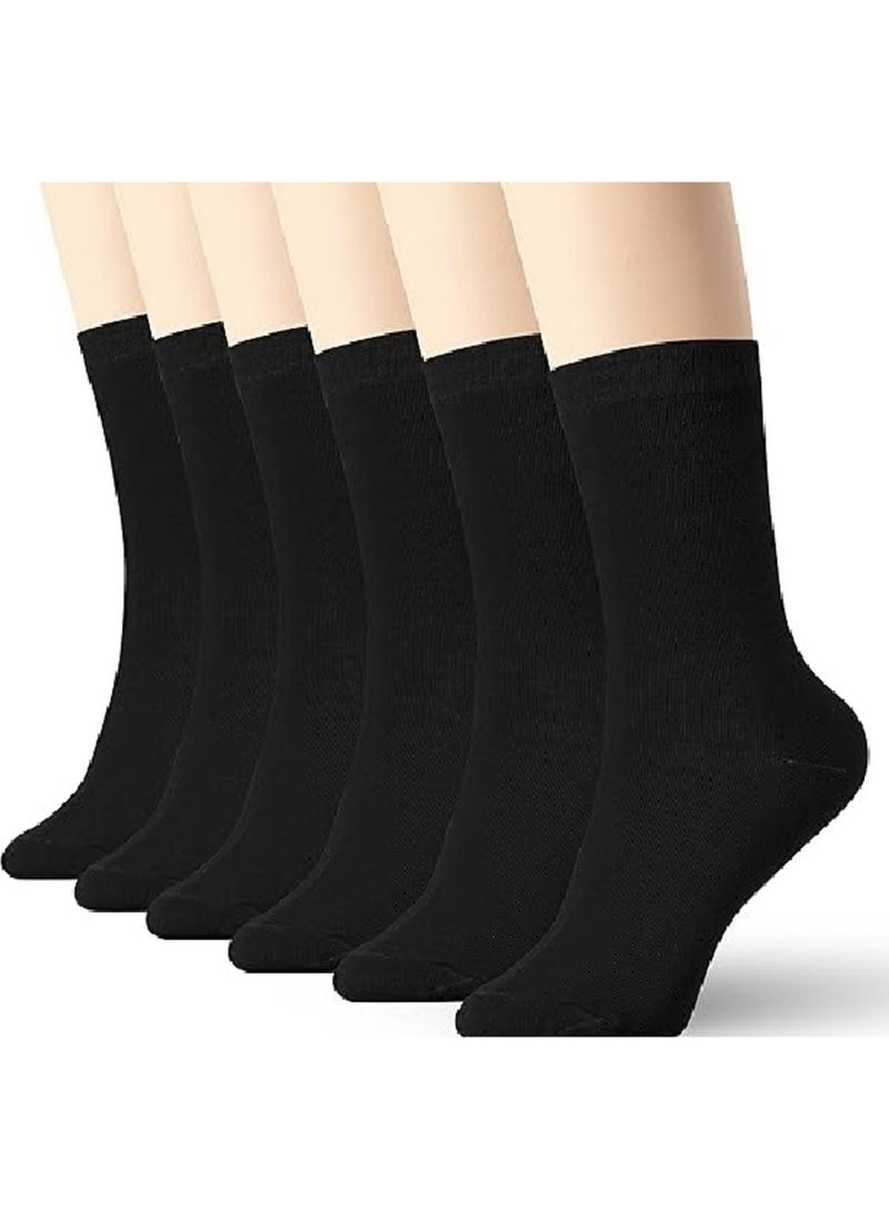 Seva Elastic Socks for Diabetics Black Seamless Socks for Healthy Feet 6 Pairs  - Image 2