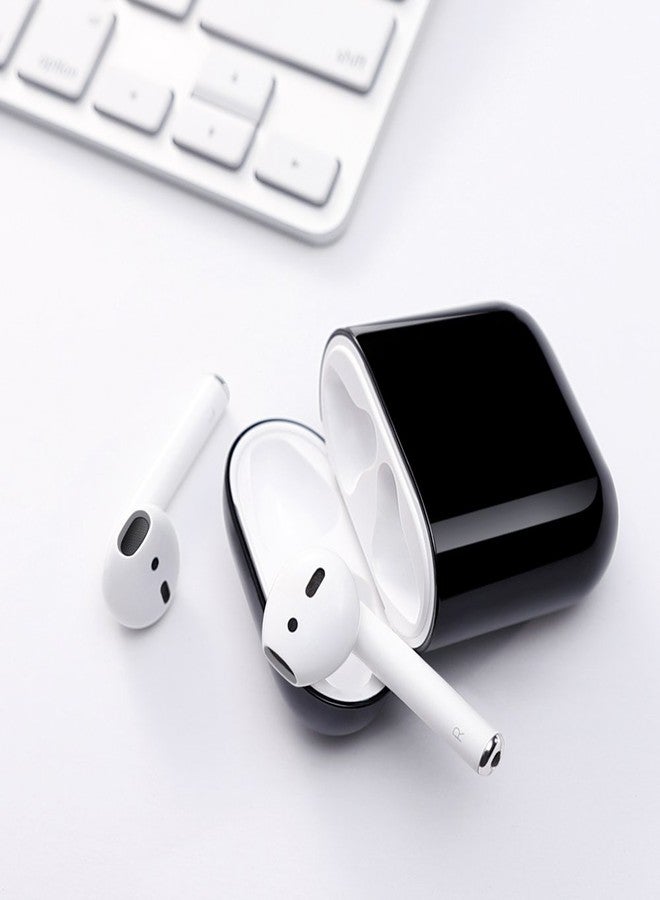 FRTMA AirPods Case Protective, FRTMA Hard PC [No Collect Dust] Cover and Case Compatible with Apple AirPods with Anti-Lost Strap for AirPods Accessories (Black) - Image 2