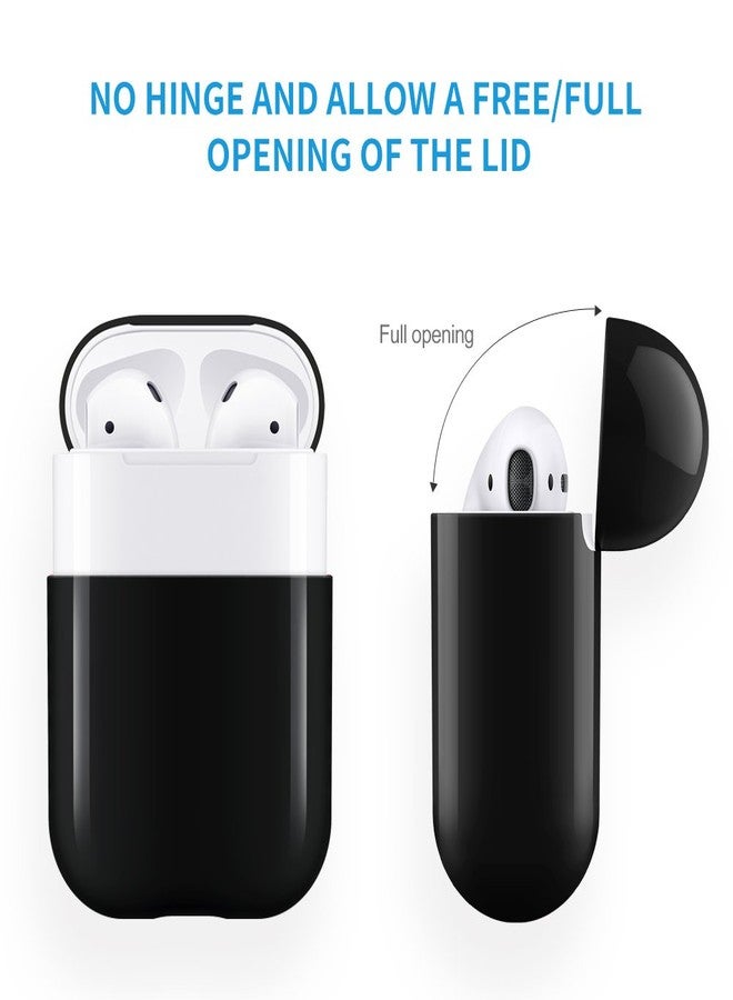FRTMA AirPods Case Protective, FRTMA Hard PC [No Collect Dust] Cover and Case Compatible with Apple AirPods with Anti-Lost Strap for AirPods Accessories (Black) - Image 5