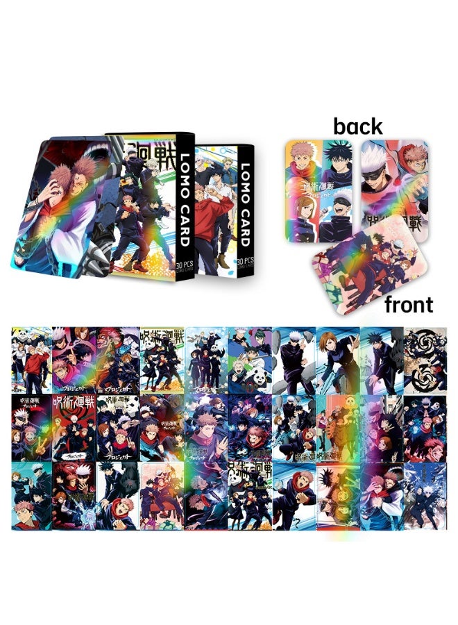 NIBEMINENT 30 Pcs Cartoon Jujutsu Kaisen Double-sided Lomo Cards Card For Fans Collection Gifts - Image 3