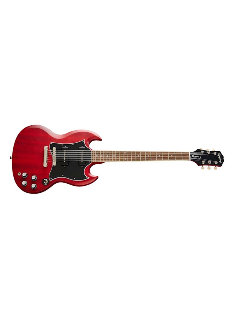 Epiphone جيتار كهربائي صلب بجسم من خشب الماهوجني ورقبة من خشب الماهوجني ولوحة أصابع من نبات الغار الهندي و2 بيك اب P-90 - عنابي لامع - Image 3
