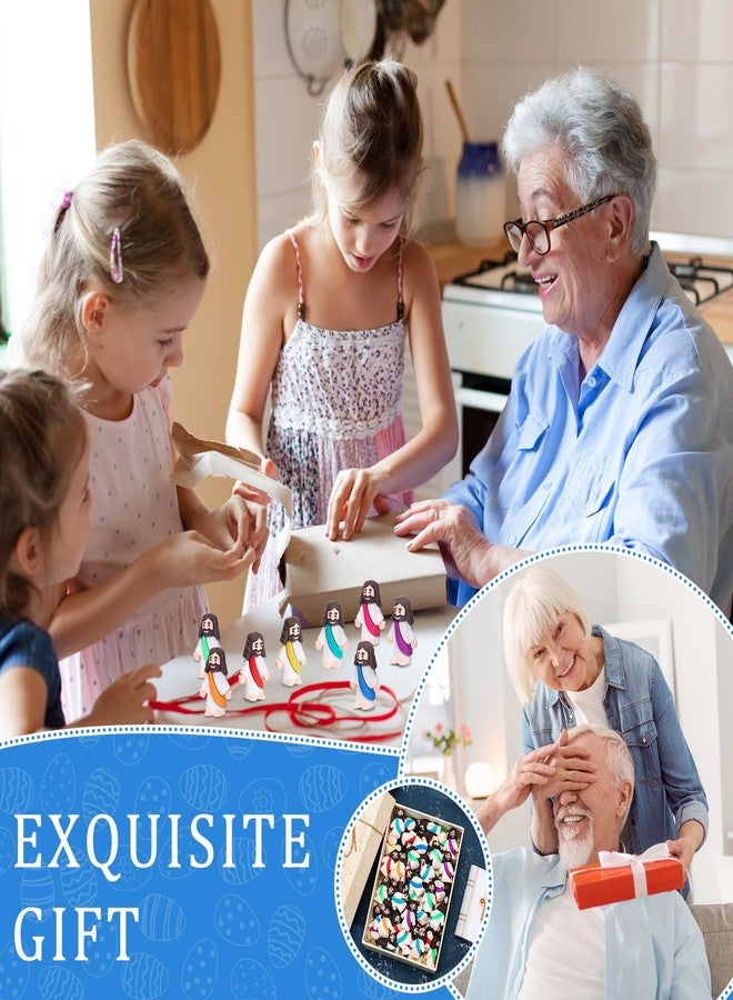 Barydat 200 Pack Mini Jesus Figurines Bulk Tiny Jesus Figures Pocket Rubber Toys to Hide and Seek Christ Savior Religious Party Favors for Easter Church Sunday School Baptism Gifts(Bright Color) - Image 3