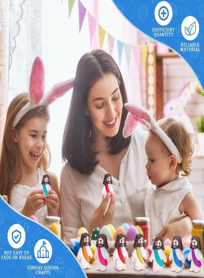 Barydat 200 Pack Mini Jesus Figurines Bulk Tiny Jesus Figures Pocket Rubber Toys to Hide and Seek Christ Savior Religious Party Favors for Easter Church Sunday School Baptism Gifts(Bright Color) - Image 4