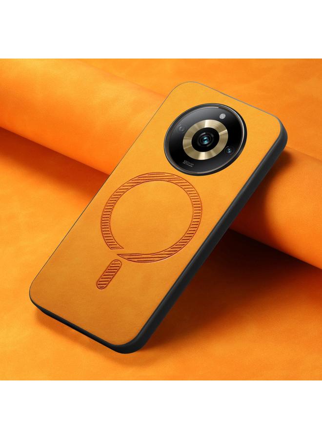 S-TOP Case For Realme 13 5G Retro MagSafe Magnetic PU Back Cover Phone Case - Image 4