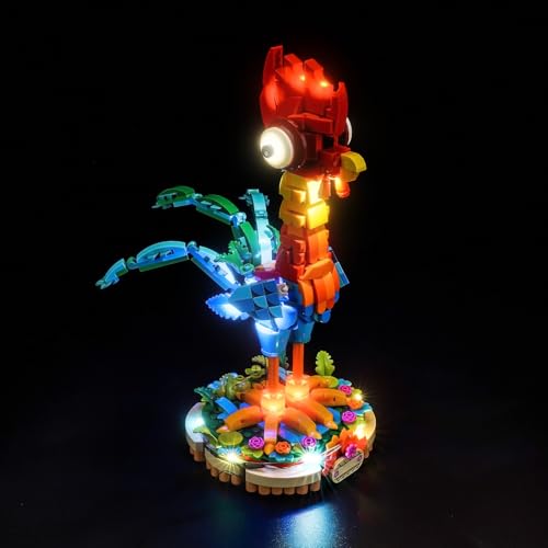 BrickBling Light Only Compatible with Lego Heihei LED Lighting Compatible with Lego 43272 Gift Ideas for Moana Fans Not Come with Model - Image 1