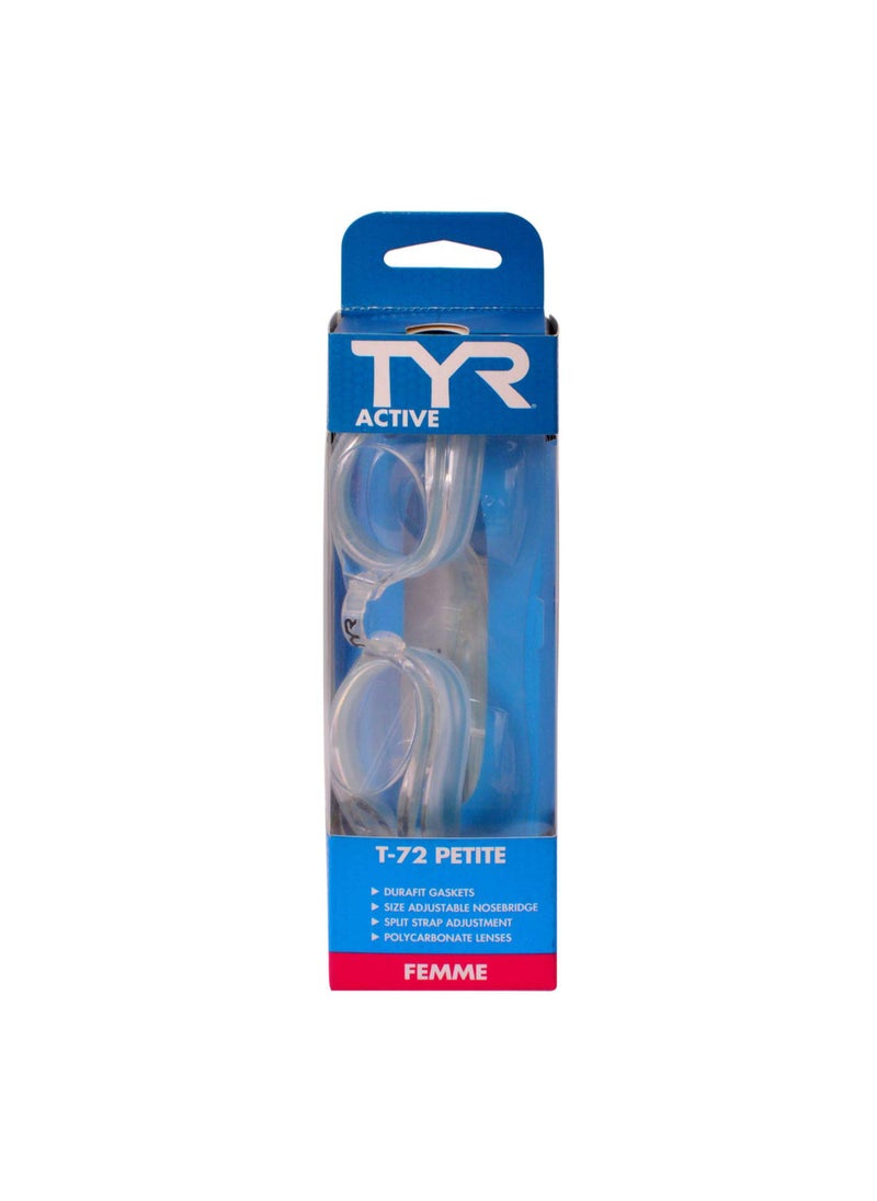 TYR TYR Femme T-72 Petite Performance Goggle (Clear/Ice Blue)  - Image 4