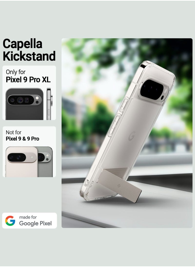 Caseology - Capella Kickstand for Google Pixel 9 Pro XL Case Cover [Built-in Kick Stand] Military Grade - Clear Ivory - Image 1