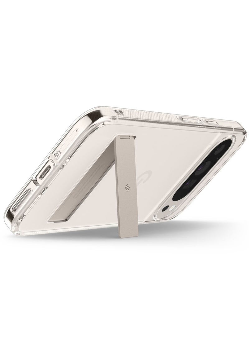 Caseology - Capella Kickstand for Google Pixel 9 Pro XL Case Cover [Built-in Kick Stand] Military Grade - Clear Ivory - Image 1
