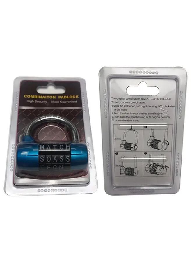 Blue Heavy Duty 5 Digit Mechanical Combination Lock for Suitcases Lockers Cabinets - Image 4