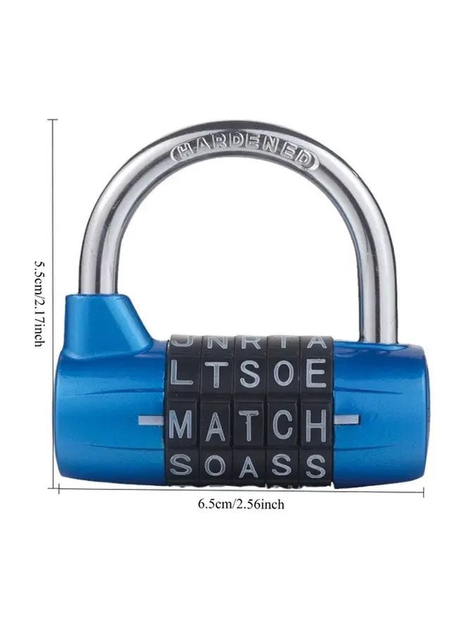 Blue Heavy Duty 5 Digit Mechanical Combination Lock for Suitcases Lockers Cabinets - Image 1