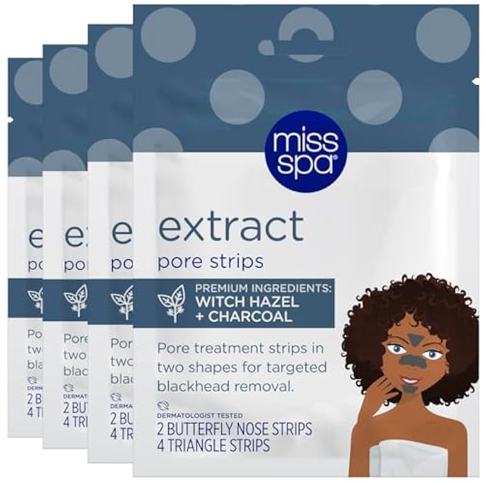MISS SPA Blackheads Remover Pore Strips, Deep Cleaning Nose Blackheads Remover for All Skin Types, Remove Blackheads Dirt Oil, Chin and Forehead Peel Off Strips, Dermatologist Tested, 24 Pieces - Image 1