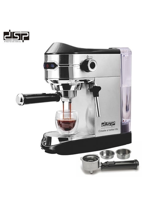 DSP Espresso Coffee Maker, 15 Bar, 1450 Watt, Silver, KA3065