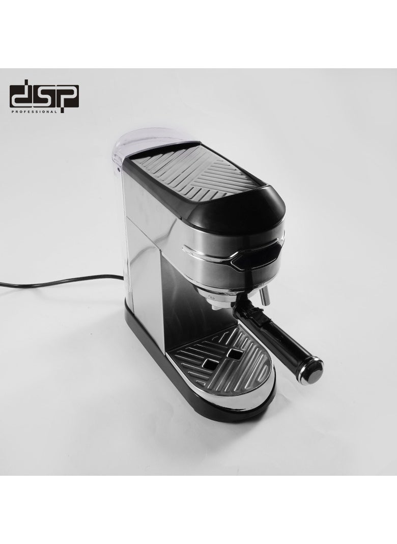 DSP - DSP Espresso Coffee Maker, 15 Bar, 1450 Watt, Silver, KA3065 - Image 1