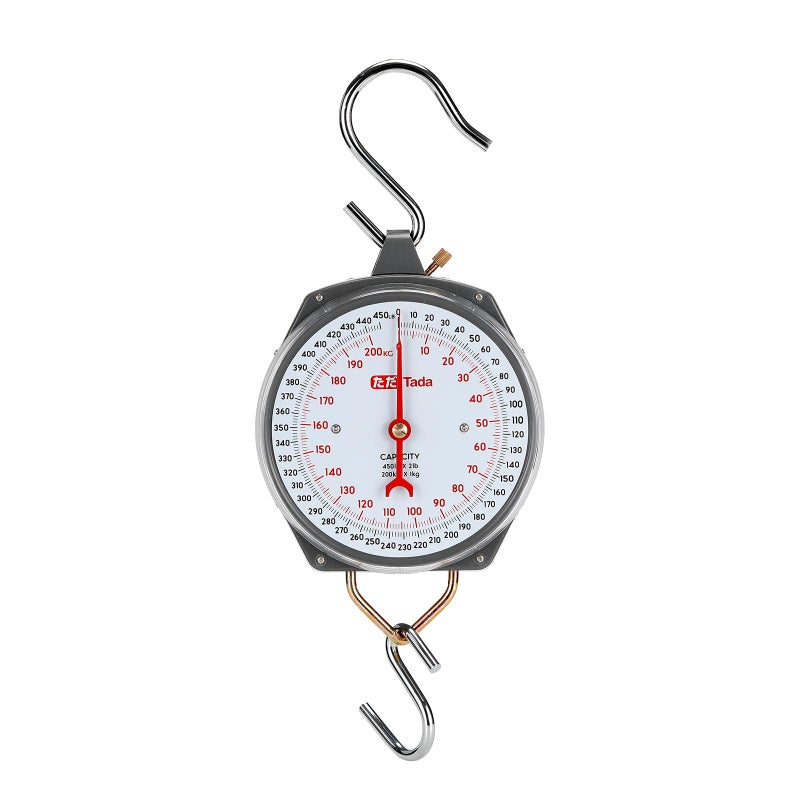 ta da Tada Game Scale 450lb Mechanical Hanging Scale with 8 Inch Dial, Heavy-Duty Design for Kitchen, Fishing, Outdoor Use, and Farms - Image 1