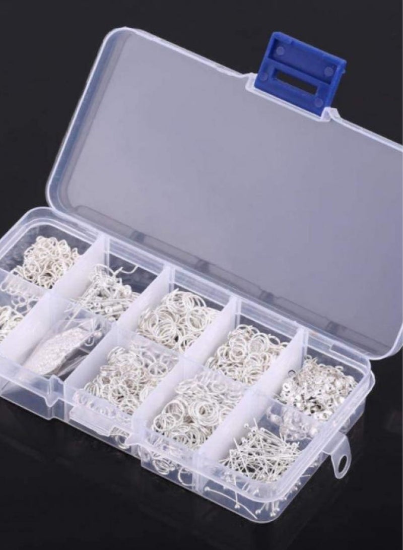 إيونتو مجموعة أدوات صنع المجوهرات بنفسك، دبابيس رأس، سلك أذن، خطافات، مشبك جراد البحر، سلسلة خرز، بداية - Image 5