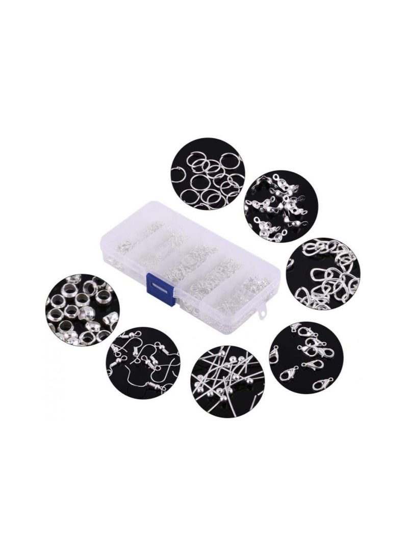 إيونتو مجموعة أدوات صنع المجوهرات بنفسك، دبابيس رأس، سلك أذن، خطافات، مشبك جراد البحر، سلسلة خرز، بداية - Image 4