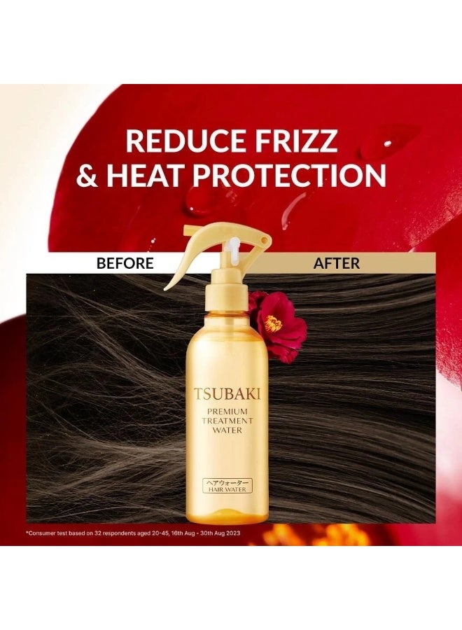 تسوكابي مجموعة TSUBAKI Premium Moist شامبو 450 مل مع Premium Treatment Water 210 مل لترطيب وإصلاح الشعر التالف - Image 5
