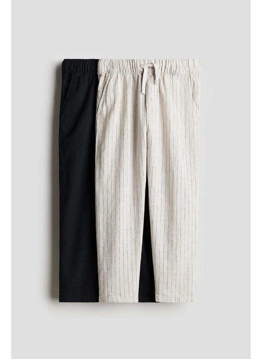 اتش اند ام 2-Pack Linen-Blend Trousers