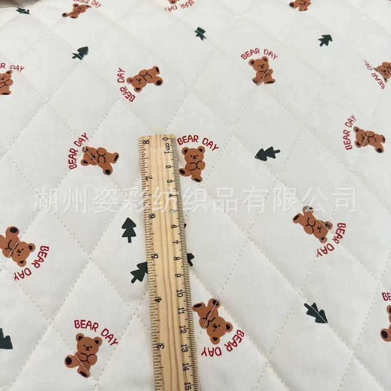 Cotton 40 Digital Printed Prismatic Plaid Cat And Dog Head Dress Children'S Clothing Women'S Shirt Surface - Image 4