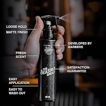 Charlemagne Sea Salt Spray for Men Firm Hold 200ml Mediterranean Breeze Scent Salt Water Texture Spray for Hair Volume Beach Wave Curls with Heat Protection Matte Finish Made in Germany - Image 4