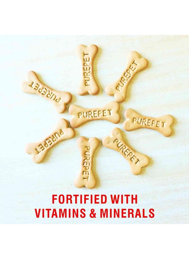 PUREPET Dog Biscuit Treats 100% Vegetable Flavour For All Life Stages 800Gm Pack  - Image 4