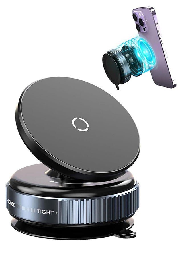 For Magsafe Magnetic Vacuum Car Phone Holder 360° Rotation Suction Cup Navigation Stand Bracket Car Magnetic Holder for iPhone - Image 1