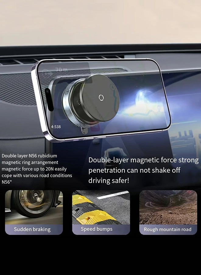 For Magsafe Magnetic Vacuum Car Phone Holder 360° Rotation Suction Cup Navigation Stand Bracket Car Magnetic Holder for iPhone - Image 5