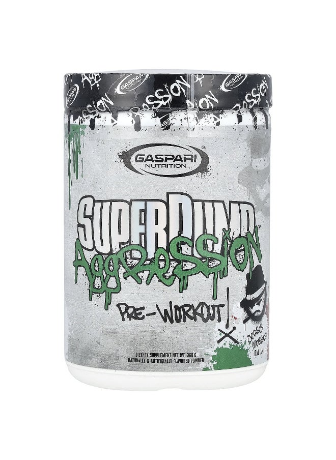Gaspari Nutrition Gaspari Nutrition, SuperPump Aggression™ Pre- Workout, Jersey Mobster Italian Ice, 360 g  - Image 1
