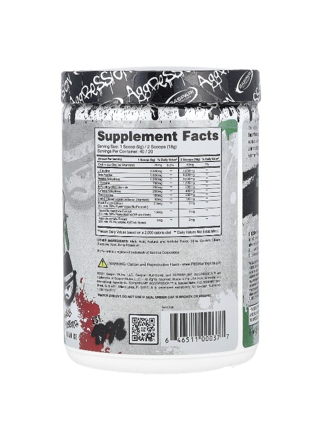 Gaspari Nutrition Gaspari Nutrition, SuperPump Aggression™ Pre- Workout, Jersey Mobster Italian Ice, 360 g  - Image 2