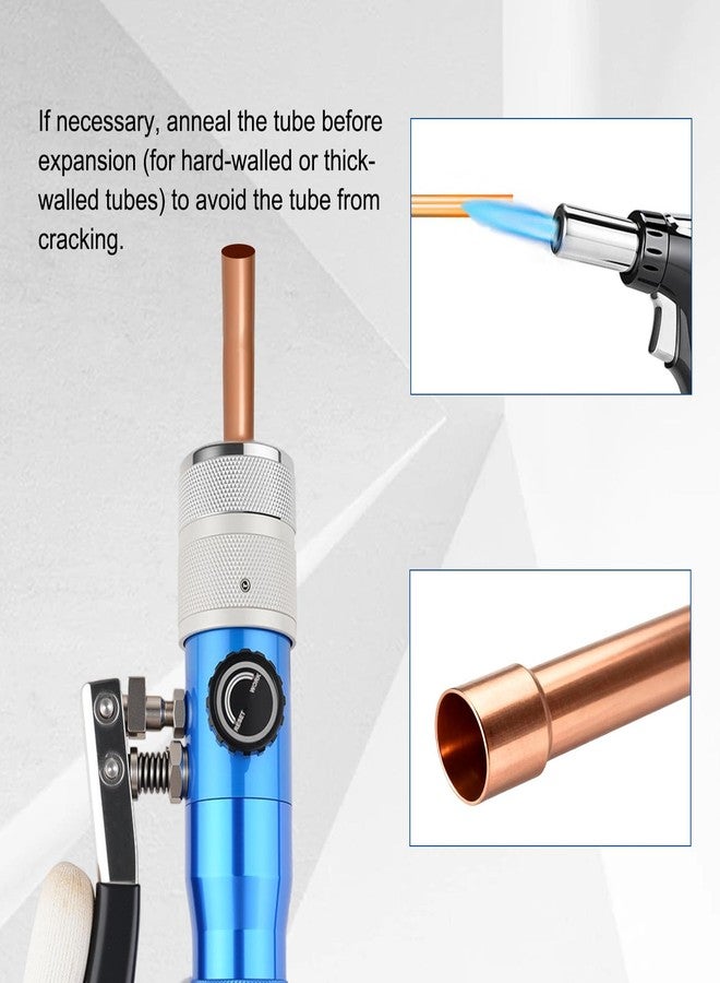YINGKESI Hydraulic Tube Expander Swaging Tool Set, 3/8" to 1-1/8" OD HVAC Pipe Expander Tools with 7 Expander Heads, Tube Cutter, Deburring Tool, Flaring Tool HVAC for Copper/Aluminum/Soft Steel Pipe - Image 5