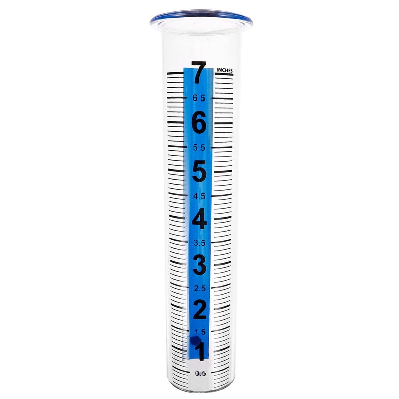 Blue Plastic Rain Gauge with Cone Shaped Measuring Cup for Outdoor Garden Lawn Weather Monitoring - Image 2