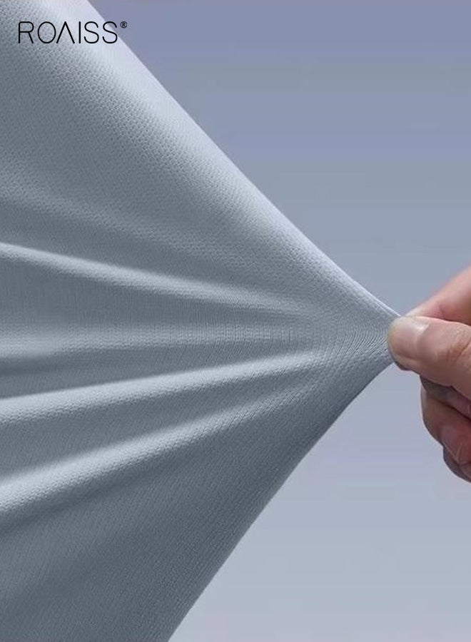 roaiss Mens Running Suit 2 Piece Marathon Training Set Quick Dry Short Sleeve Shirt and Shorts with Pockets Professional Athletic Gear for Summer Sports Fitness - Image 5