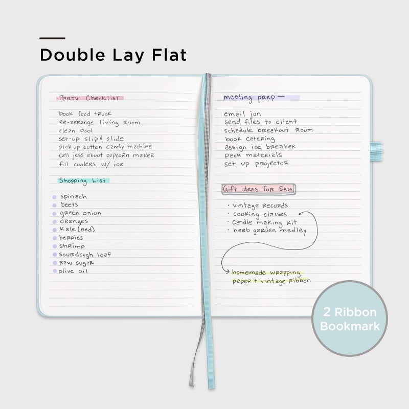 &And Per Se ⩓ Per Se Lined Journal Notebook, 160 Pages, A5 5.7 x 8 inches College Ruled Thick Paper Notebook Journals for Writing, Hardcover Notebooks for Women Men Office School (1 Pack, Cyan) - Image 3