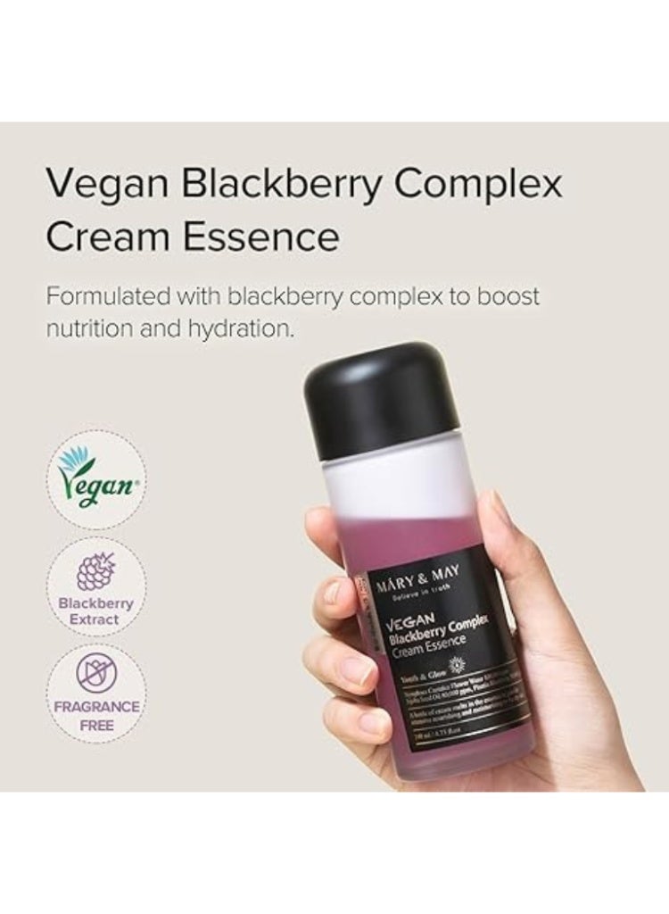 MARY & MAY Dry & Dehydrated Skin Repair Duo – Mary&May Vegan Blackberry Complex Cream & Essence for Barrier Strengthening, Deep Hydration & Anti-Oxidant Care - Image 4