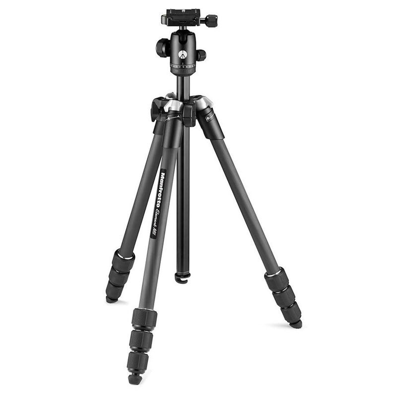 Manfrotto مانفروتو إليمينت MII ثلاثي القوائم المحمول بلوتوث MKELMII4BMBBH خفيف الوزن من الألمنيوم مع حقيبة حمل رأس كرة متوافق مع أركا يتحمل وزن يصل إلى 8 كجم لكاميرات DSLR وكاميرات CSC والكاميرات المدمجة والهواتف الذكية