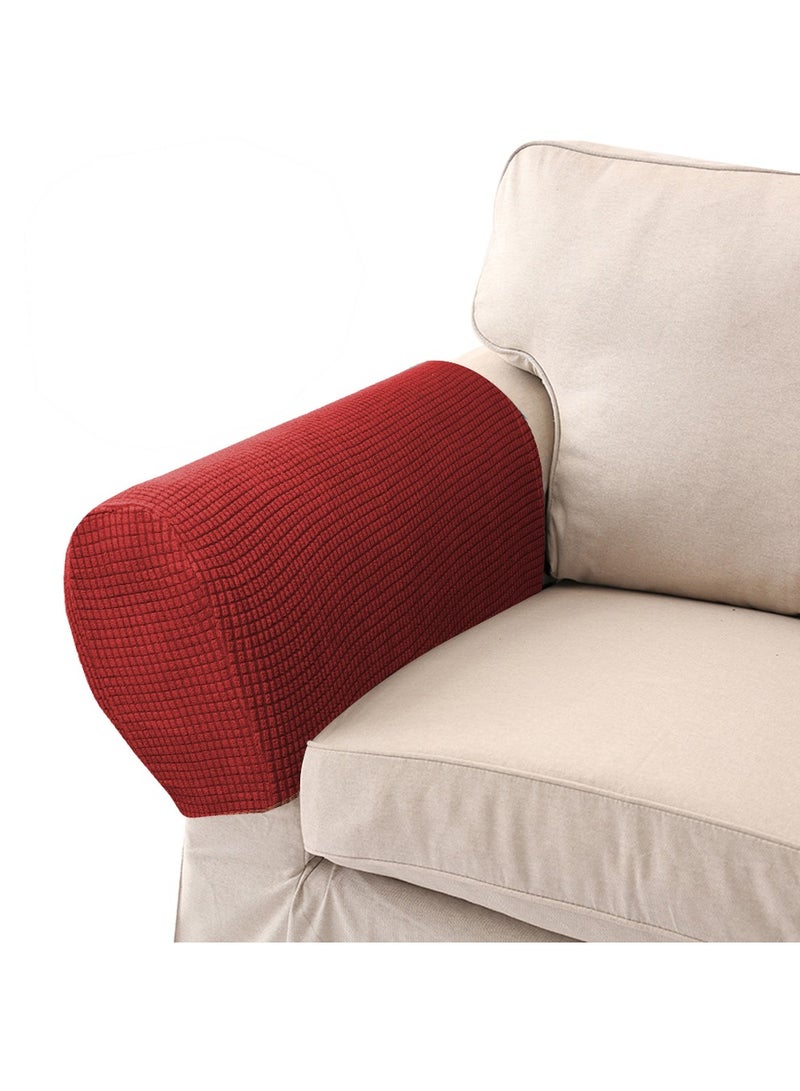 1 زوج من أغطية أذرع الأريكة واقيات أذرع الأريكة المرنة أغطية أذرع الكرسي القابلة للإزالة - Image 1