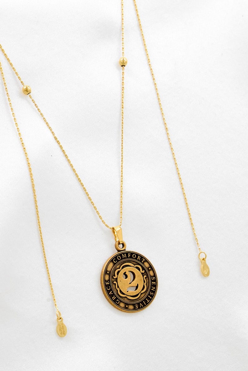ALEX AND ANI Women Numerology 2 Expandable Necklace, Gold  - Image 1