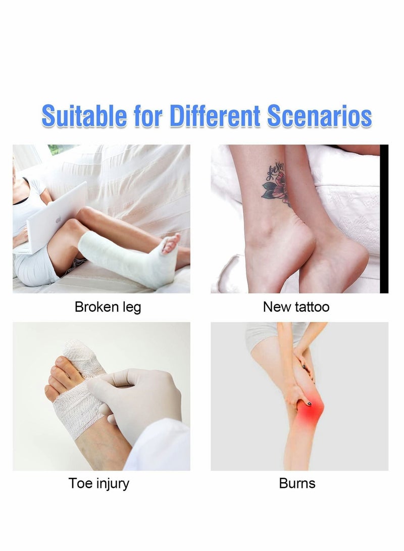 Waterproof Leg Cast Cover for Shower Bath, Adult Full Protector to Keep Wounds Bandages Dry, Watertight Seal Knee Foot Ankle Toe Surgery, No Mark on Skin Reusable - Image 2