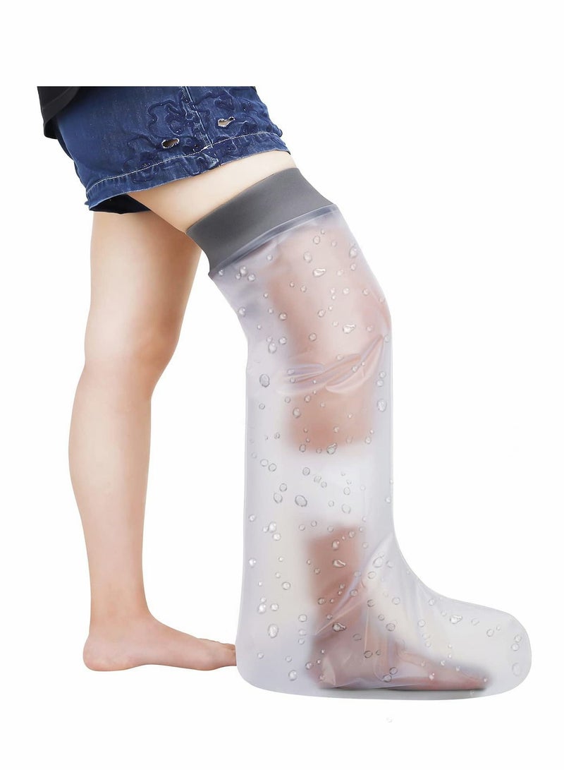 Waterproof Leg Cast Cover for Shower Bath, Adult Full Protector to Keep Wounds Bandages Dry, Watertight Seal Knee Foot Ankle Toe Surgery, No Mark on Skin Reusable - Image 1