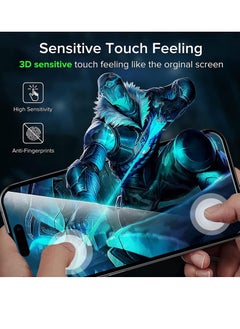 SYOSI Tempered Glass Screen Protector for iPhone 15 Pro Max 2+2 Pack + Camera Lens Protector Anti Fingerprint Anti-Scratch Easy Installation Bubble Free Full-Coverage 9H Hardness Film  - Image 2
