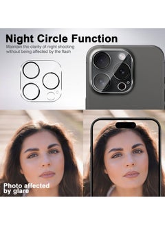 SYOSI Tempered Glass Screen Protector for iPhone 15 Pro Max 2+2 Pack + Camera Lens Protector Anti Fingerprint Anti-Scratch Easy Installation Bubble Free Full-Coverage 9H Hardness Film  - Image 5