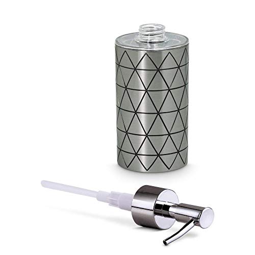 Freelance Miami Polystyrene Soap Dispenser for Wash Basin, Silver - Stylish Liquid Handwash/Hand Wash Bottle - Plastic Bathroom Lotion/Shampoo Pump Bottles for Home/Kitchen - Stronger Than Ceramic - Image 2